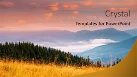  Presentation with magical - PPT theme consisting of gorgeous-view-of-the-sunset background and a  colored foreground