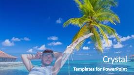  Presentation with black white tree - PPT layouts featuring gorgeous white man with black background and a teal colored foreground