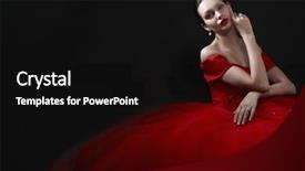  Presentation with black woman - Slides enhanced with gorgeous woman in red evening background and a black colored foreground