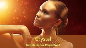  Presentation with luxury gold - Presentation having gorgeous-young-woman-with-golden background and a red colored foreground