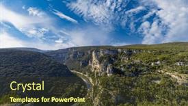  Presentation with france - Presentation with gorges-de-ardeche-auvergne-rhone background and a tawny brown colored foreground
