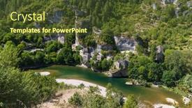  Presentation with region - Presentation theme consisting of gorges-du-tarn-occitania-region background and a tawny brown colored foreground