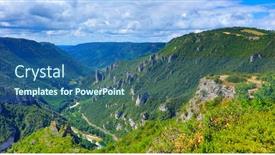  Presentation with france - Presentation theme enhanced with gorges-du-tarn-occitanie background and a ocean colored foreground