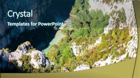  Presentation with france - Presentation design enhanced with gorges du verdon provence france background and a navy blue colored foreground