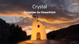  Presentation with golden light - Presentation featuring gorgeus-view-on-small-iilluminated background and a dark gray colored foreground