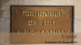  Presentation with stalin - Presentation design consisting of gori-georgia-october-13-2018 background and a coral colored foreground