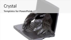 Presentation with system computer - Presentation theme featuring gorilla within the operating system background and a white colored foreground