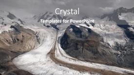  Presentation with glacier - Presentation design with gorner-glacier-panoramic-view background and a gray colored foreground