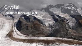  Presentation with glacier - Slide set having gorner-glacier-panoramic-view background and a gray colored foreground