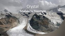 Presentation with glacier - PPT theme with gorner-glacier-panoramic-view background and a gray colored foreground