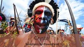  Presentation with papua new guinea - Presentation design consisting of goroka-papua-new-guinea-september background and a coral colored foreground