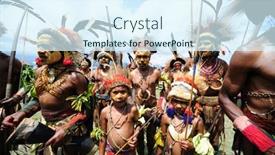  Presentation with papua - Beautiful PPT theme featuring goroka-papua-new-guinea-september backdrop and a sky blue colored foreground