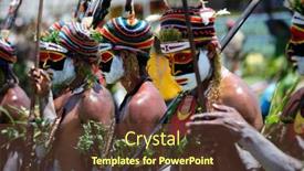  Presentation with aboriginal - Beautiful presentation theme featuring goroka-papua-new-guinea-september backdrop and a tawny brown colored foreground