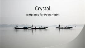  Presentation with boat river - Audience pleasing slide deck consisting of gosaba west bengal india backdrop and a white colored foreground