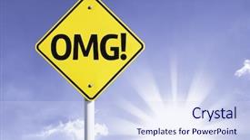  Presentation with sun - PPT theme enhanced with gosh road sign with sun background and a sky blue colored foreground