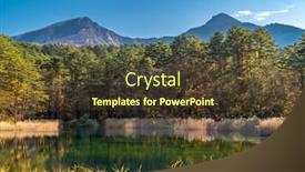  Presentation with pond - Colorful presentation theme enhanced with goshiki-numa-five-colour-pond backdrop and a tawny brown colored foreground