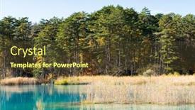  Presentation with pond - Presentation theme having goshiki-numa-five-colour-pond background and a tawny brown colored foreground