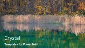  Presentation with pond - Presentation theme enhanced with goshiki-numa-five-colour-pond background and a ocean colored foreground