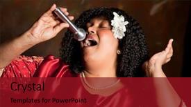  Presentation with gospel - Colorful presentation theme enhanced with gospel singer singing a hymn backdrop and a crimson colored foreground