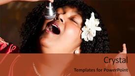  Presentation with hymn - PPT theme having gospel singer singing a hymn background and a red colored foreground