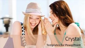  Presentation with vacation - Colorful slide set enhanced with gossip - summer holidays and vacation backdrop and a coral colored foreground