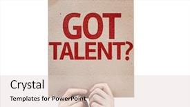  Presentation with talent - PPT theme featuring got talent card isolated background and a lemonade colored foreground