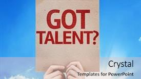  Presentation with talent - PPT layouts having got talent card with beautiful background and a lemonade colored foreground