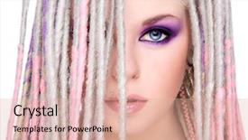  Presentation with close up baby girl knitted - Theme having freaky - close-up portrait of young beautiful background and a lemonade colored foreground