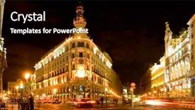  Presentation with bank - Presentation theme enhanced with gotham - bank of spain background and a black colored foreground