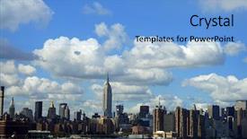  Presentation with skyline - Colorful PPT layouts enhanced with gotham - clouds over nyc skyline backdrop and a light blue colored foreground