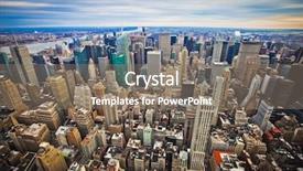  Presentation with new york city - Beautiful slide deck featuring gotham - midtown and lower manhattan backdrop and a gray colored foreground