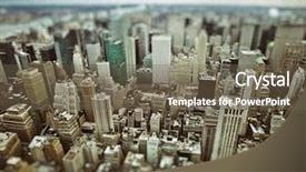  Presentation with new york city - Presentation theme having gotham - midtown and lower manhattan background and a tawny brown colored foreground