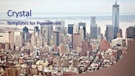  Presentation with new york university - Audience pleasing PPT layouts consisting of gotham - midtown and lower manhattan backdrop and a sky blue colored foreground