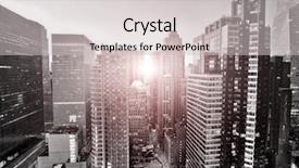  Presentation with times square - Presentation theme having gotham - new york skyscrapers above times background and a soft green colored foreground