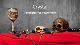  Presentation with raven - PPT layouts featuring gothic-background-skull-raven-crow background and a gray colored foreground