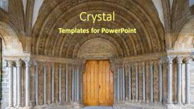  Presentation with gothic - Presentation theme having gothic-basilica-saint-procopius background and a tawny brown colored foreground