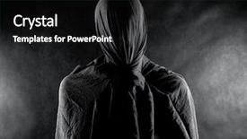  Presentation with ghost - Amazing slide set having gothic horror - scary ghost in the dark backdrop and a black colored foreground
