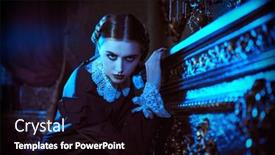  Presentation with black family - PPT theme consisting of gothic-novel-a-serious-brunette background and a black colored foreground