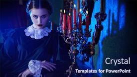  Presentation with black family - Slide deck consisting of gothic-novel-a-serious-brunette background and a navy blue colored foreground