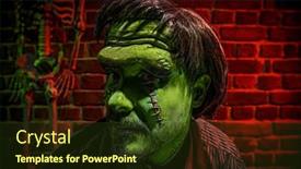  Presentation with gothic - Presentation featuring gothic-novel-horror-halloween background and a tawny brown colored foreground