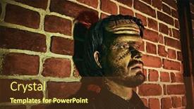  Presentation with gothic - Slide deck with gothic-novel-horror-halloween background and a tawny brown colored foreground