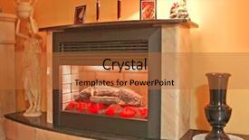  Presentation with fire - Audience pleasing presentation theme consisting of gothic style - mantelpiece chimney fireplace fire hearth backdrop and a red colored foreground