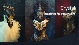  Presentation with gothic - Slides having art fantasy forest autumn - gothic style handmade dress background and a tawny brown colored foreground