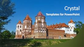  Presentation with gothic castle - Beautiful presentation featuring gothic style in mir backdrop and a teal colored foreground