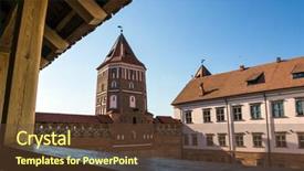  Presentation with gothic castle - Presentation design featuring gothic style in mir background and a  colored foreground