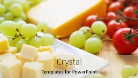  Presentation with snack - Slide set featuring gouda-cheese-snack-with-grapes background and a lemonade colored foreground