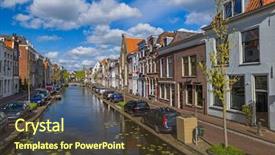  Presentation with architecture urban planning - PPT layouts having gouda cityscape - netherlands - architecture background background and a tawny brown colored foreground