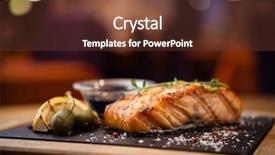  Presentation with soy sauce - Audience pleasing presentation design consisting of gourmet - grilled scottish salmon with soy backdrop and a tawny brown colored foreground