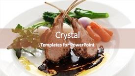  Presentation with jesus shepherd lamb god - Beautiful PPT theme featuring gourmet - roasted lamb rib chops backdrop and a red colored foreground