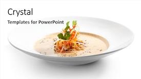  Presentation with milk coconut - Slide deck featuring gourmet - thai dishes - tom yam background and a white colored foreground